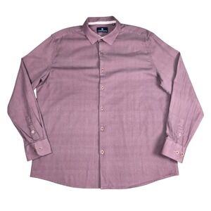 Luchiano Visconti Shirt Mens Size XL Purple Button Down Casual‎ Dress Shirt